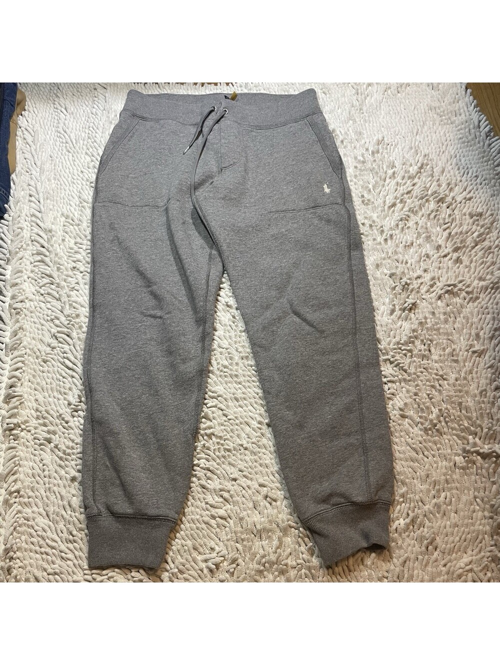 Polo Ralph Lauren Fleece Sweatpants Jogger Womens M Gray Drawstring